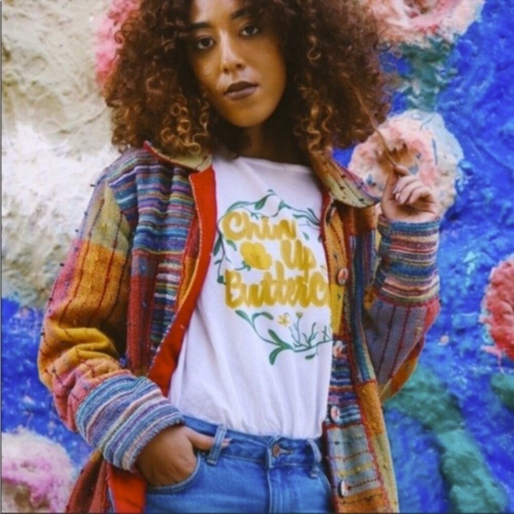 Vintage TravelSmith Patchwork Button Up Boho Mult… - image 1